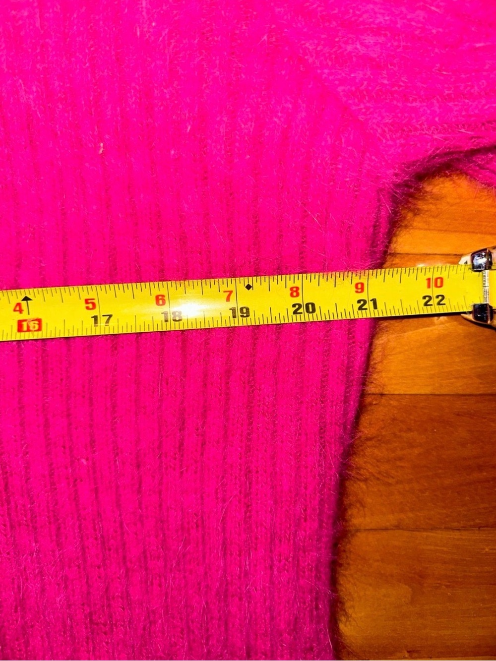Venesha Womens M 80% Angora Pink Rhinestone Zip Cardigan Sweater Y2K Fuzzy - Picture 10 of 11